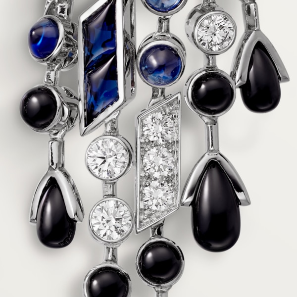 Panthère de Cartier earrings White gold, sapphires, onyx, diamonds