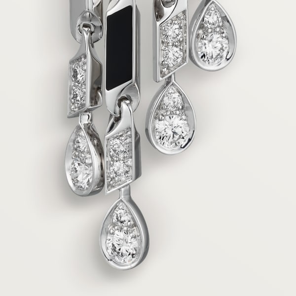 Panthère de Cartier earrings White gold, onyx, emeralds, diamonds