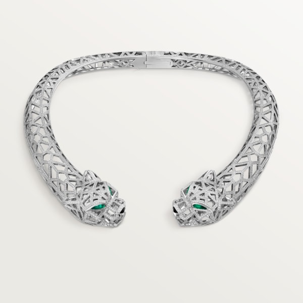 Panthère de Cartier necklace White gold, onyx, emeralds, diamonds