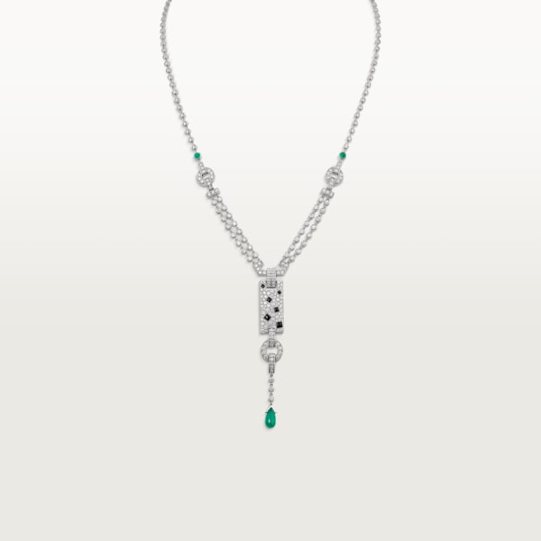 Panthère de Cartier necklace White gold, onyx, emeralds, diamonds