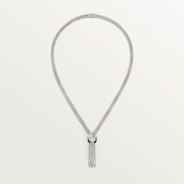 Geometry & Contrast necklace White gold, rock crystal, onyx, diamonds