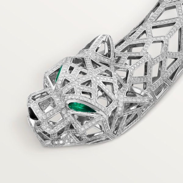 Panthère de Cartier necklace White gold, onyx, emeralds, diamonds