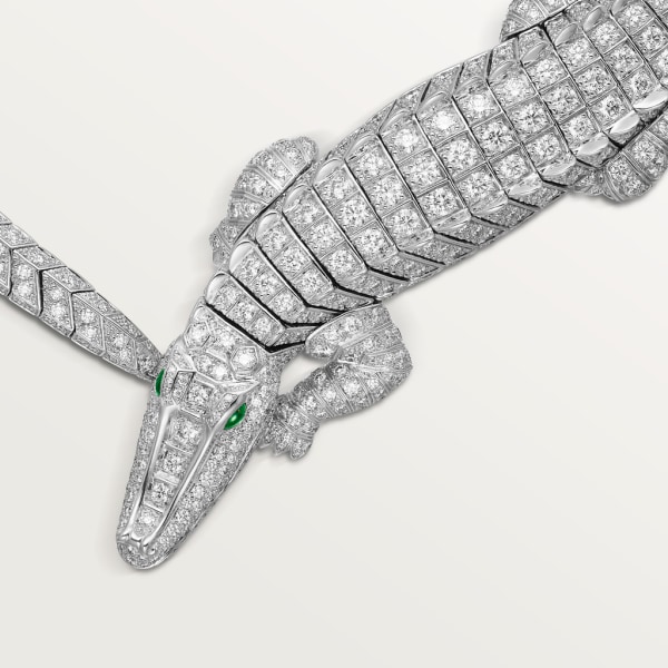 Cartier Fauna and Flora Necklace White gold, emeralds, diamonds