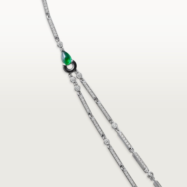 Panthère de Cartier necklace White gold, onyx, emeralds, diamonds