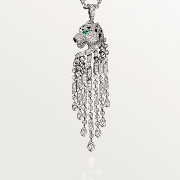 Panthère de Cartier necklace White gold, emeralds, onyx, diamonds