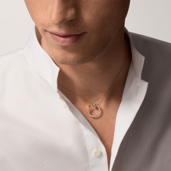 Juste un Clou necklace, paved  Rose gold, diamonds