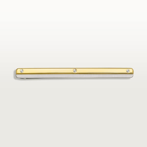 Santos de Cartier tie clip Gold and steel