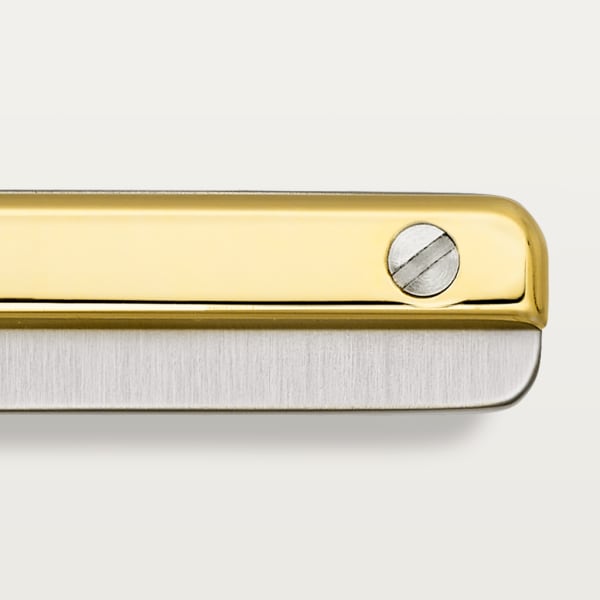 Santos de Cartier tie clip Gold and steel