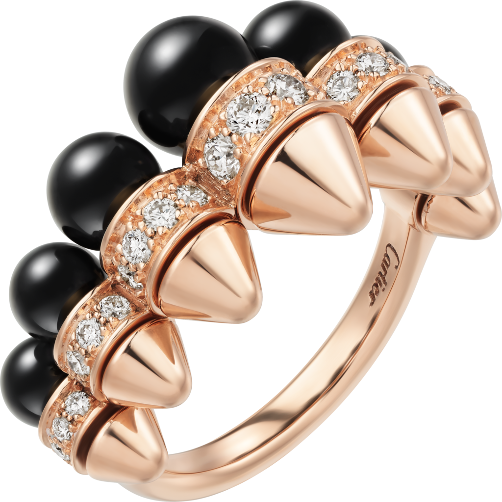 Clash de Cartier ringRose gold, onyx, diamonds