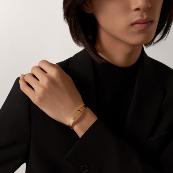 Love bracelet, open, classic model Yellow gold