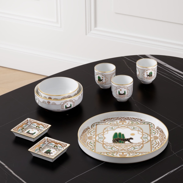 Panthère de Cartier tray, medium model Porcelain