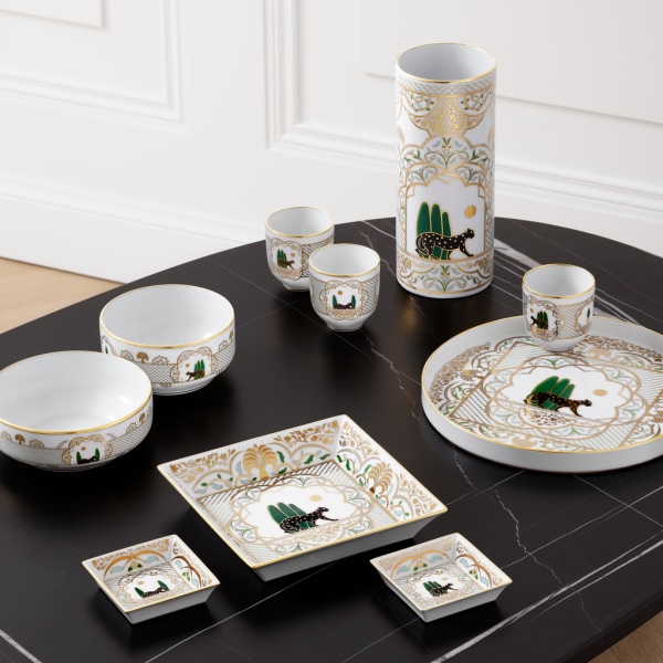 Panthère de Cartier tray, medium model Porcelain