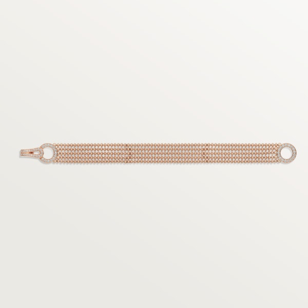 Agrafe bracelet Rose gold, diamonds