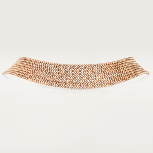 Agrafe necklace Rose gold, diamonds