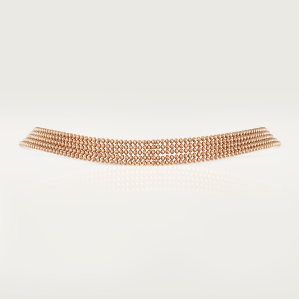 Agrafe necklace Rose gold, diamonds