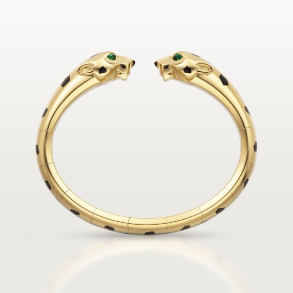 Panthère de Cartier bracelet Yellow gold, lacquer, onyx, tsavorite garnets