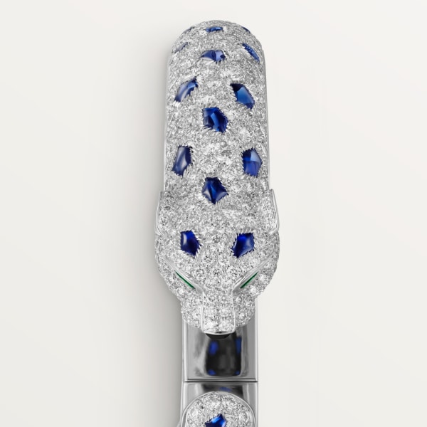 Panthère de Cartier bracelet White gold, onyx, emeralds, sapphires, diamonds