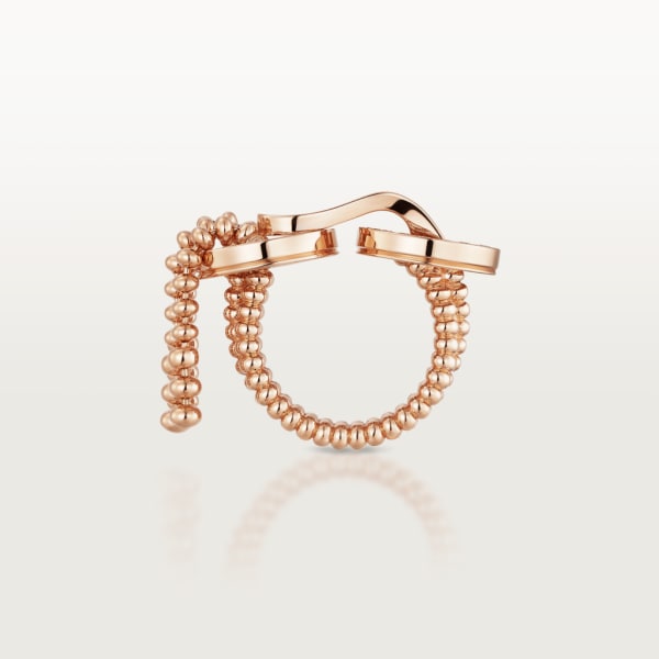 Agrafe ring Rose gold, diamonds