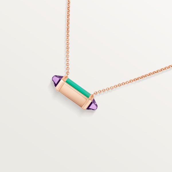 Les Berlingots de Cartier necklace Rose gold, chrysoprase, amethyst