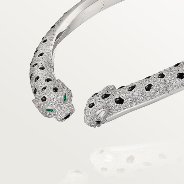 Panthère de Cartier necklace White gold, emeralds, onyx, diamonds