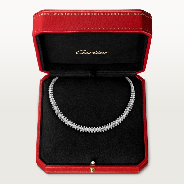 Clash de Cartier necklace, flexible medium model Rhodium-finish white gold