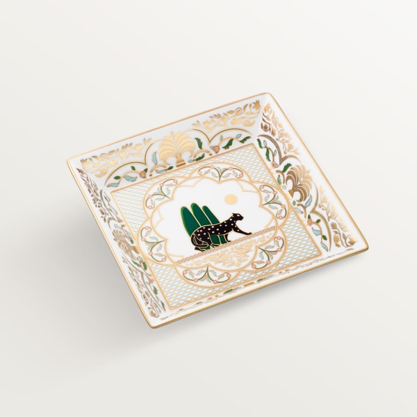 Panthère de Cartier trinket tray, medium model Porcelain