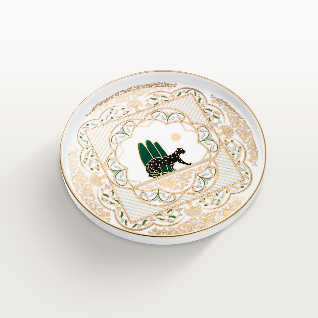 Panthère de Cartier tray, medium modelPorcelain