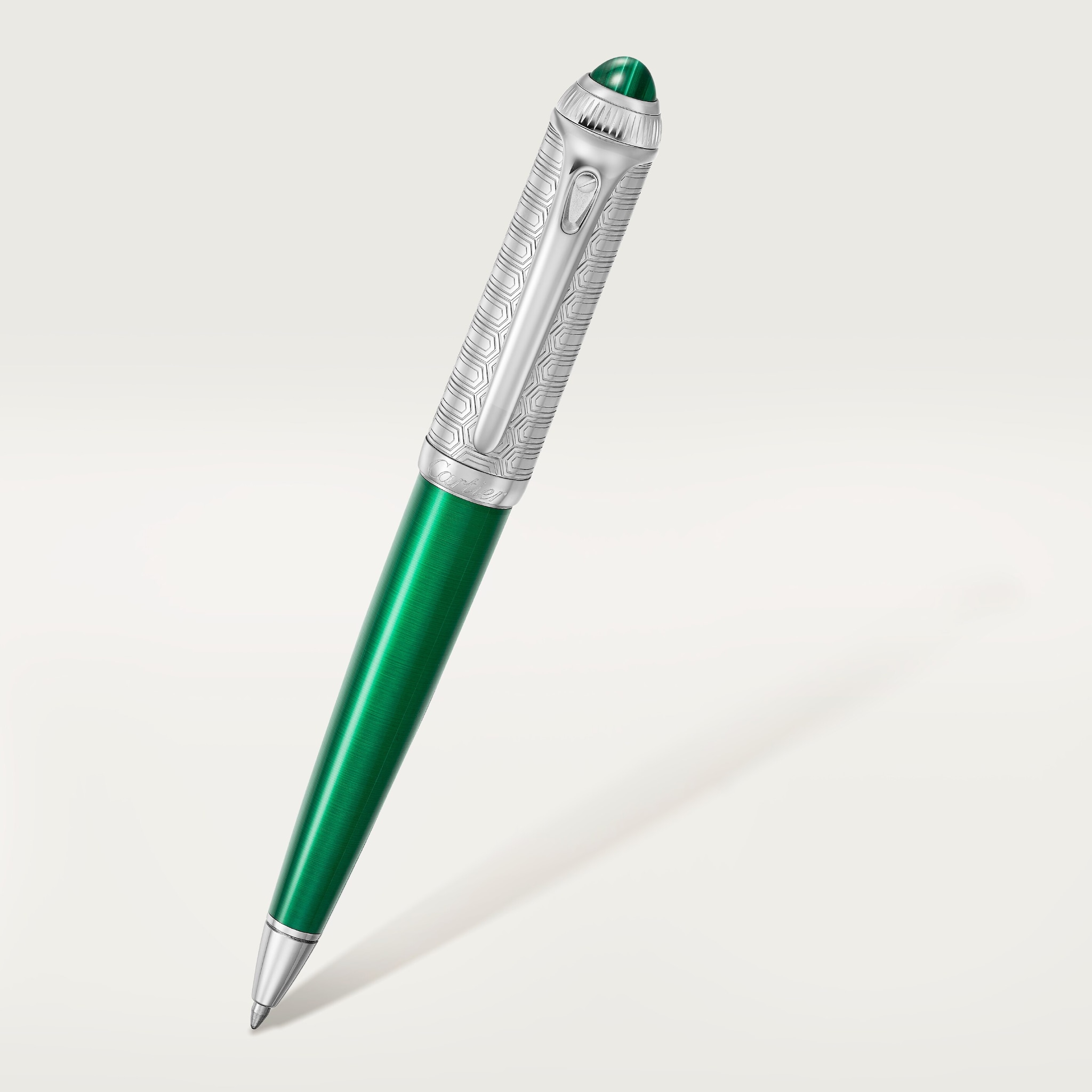 R de Cartier penMiddle East limited edition, engraved metal, lacquer, malachite, palladium finish