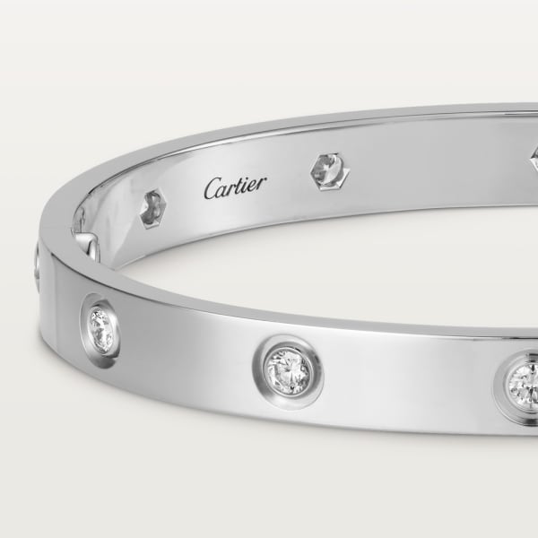 Love bracelet, 10 diamonds White gold, diamonds