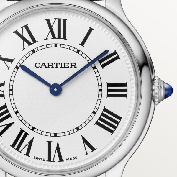 Ronde Must de Cartier watch 36 mm, quartz movement, steel, strap made without animal materials