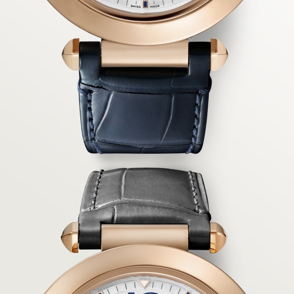 Pasha de Cartier watch 41 mm, automatic movement, rose gold, interchangeable leather straps