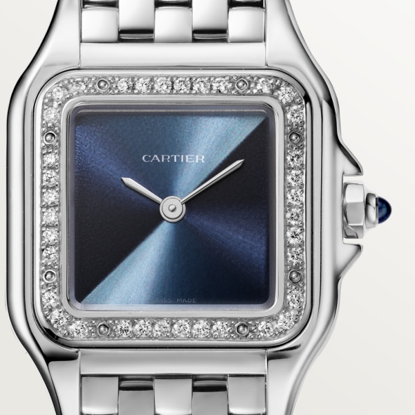 Panthère de Cartier watch Small model, quartz movement, steel, diamonds