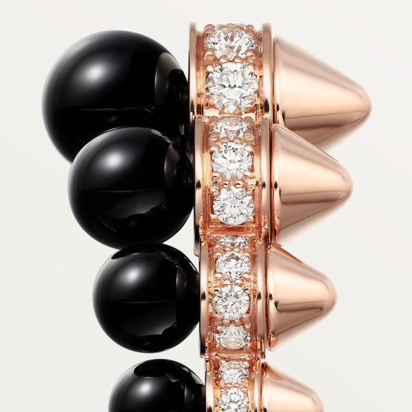 Clash de Cartier ring Rose gold, onyx, diamonds