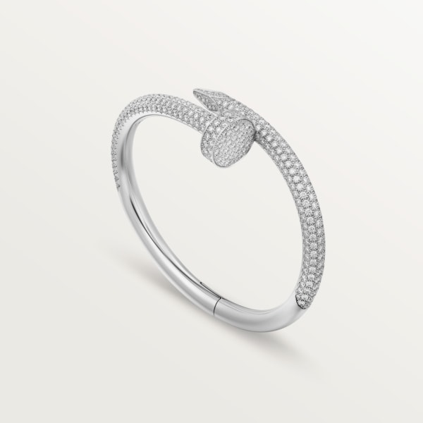 Juste un Clou bracelet, medium model White gold, diamonds