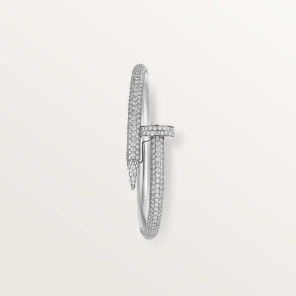 Juste un Clou bracelet, medium model White gold, diamonds