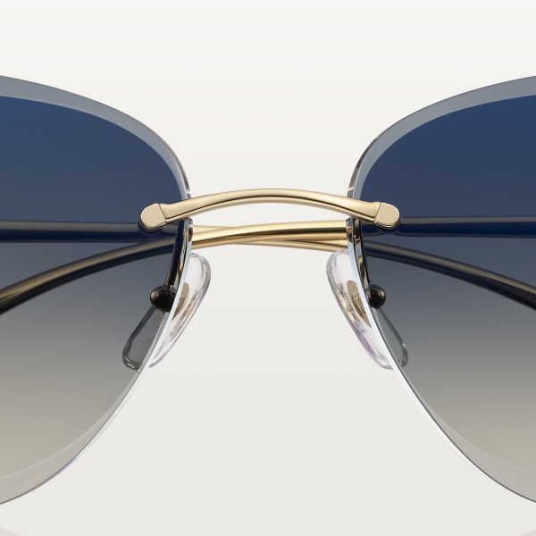 Panthère de Cartier sunglasses Smooth golden-finish metal, graduated blue lenses