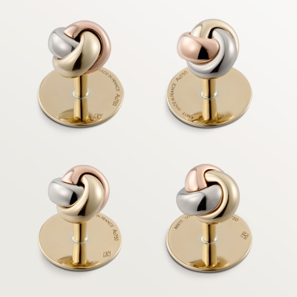 Trinity shirt studs White gold, yellow gold, rose gold