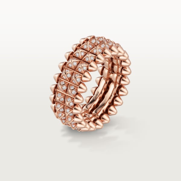 Clash de Cartier ring Rose gold, diamonds.