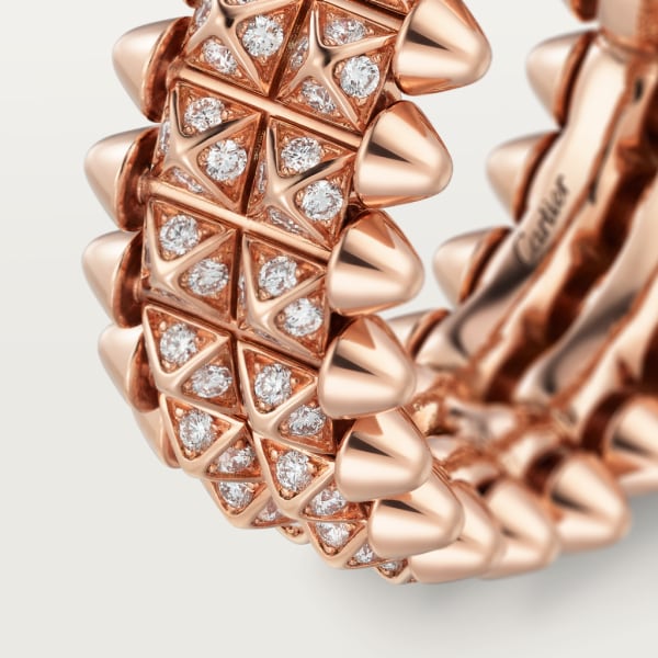 Clash de Cartier ring Rose gold, diamonds.