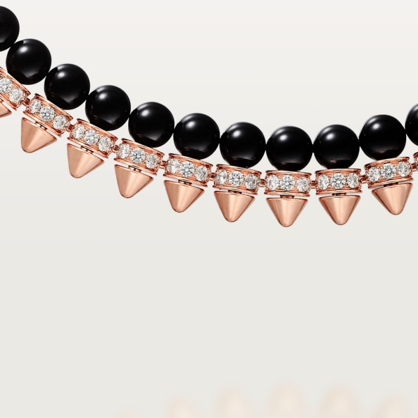 Clash de Cartier necklace Rose gold, onyx, diamonds