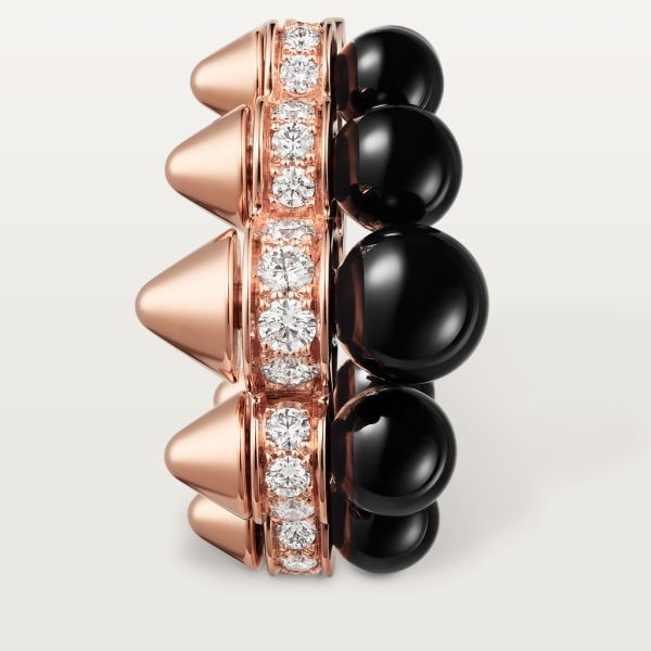 Clash de Cartier earrings Rose gold, onyx, diamonds