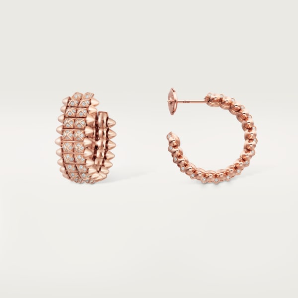 Clash de Cartier earrings Rose gold, diamonds.