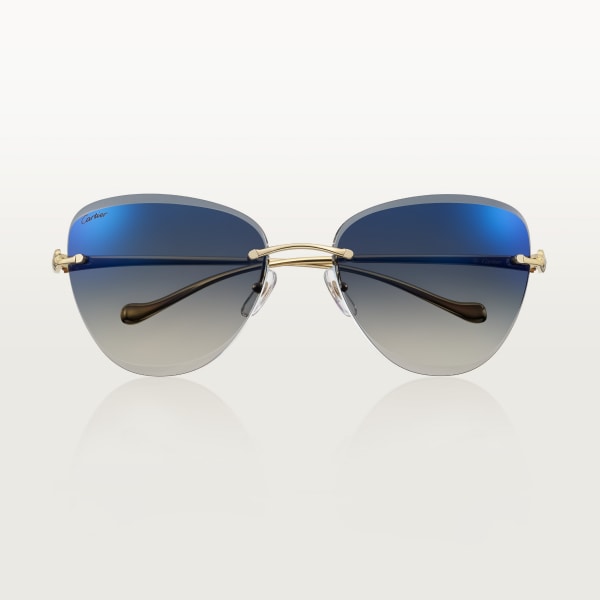 Panthère de Cartier sunglasses Smooth golden-finish metal, graduated blue lenses