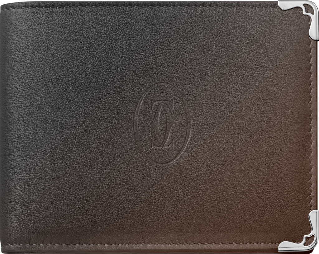 Must de Cartier 6-credit card walletGraduated taupe calfskin, palladium finish