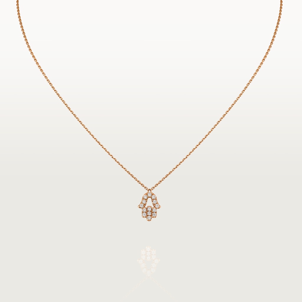 Symbols necklaceRose gold, diamonds