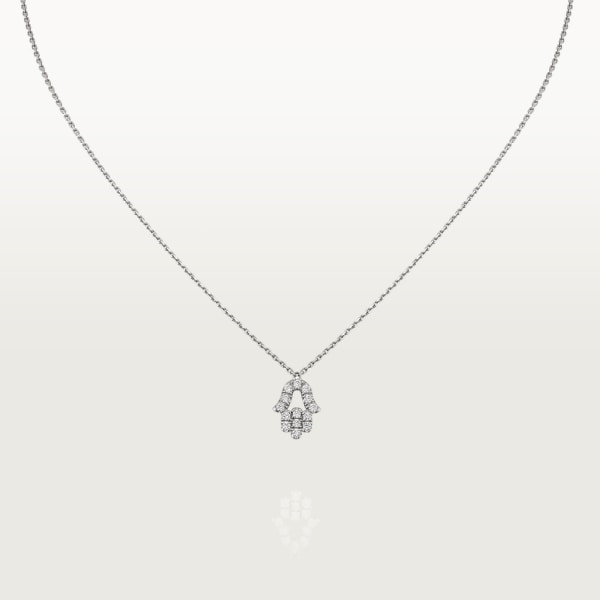 Symbols necklace White gold, diamond