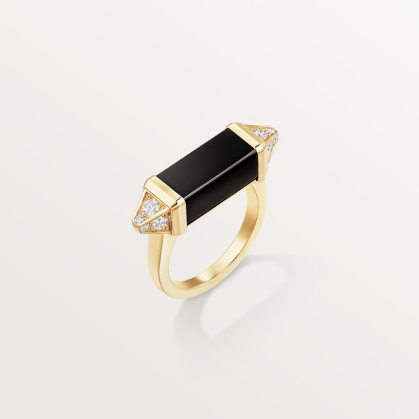 Les Berlingots de Cartier ring Yellow gold, onyx, diamond