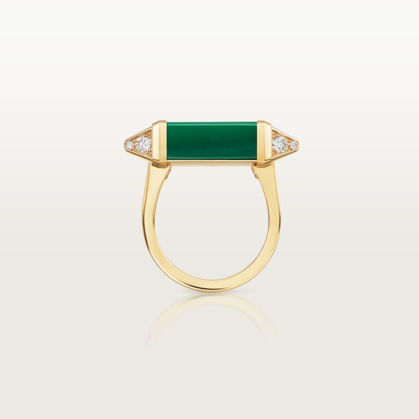 Les Berlingots de Cartier ring Yellow gold, malachite, diamond