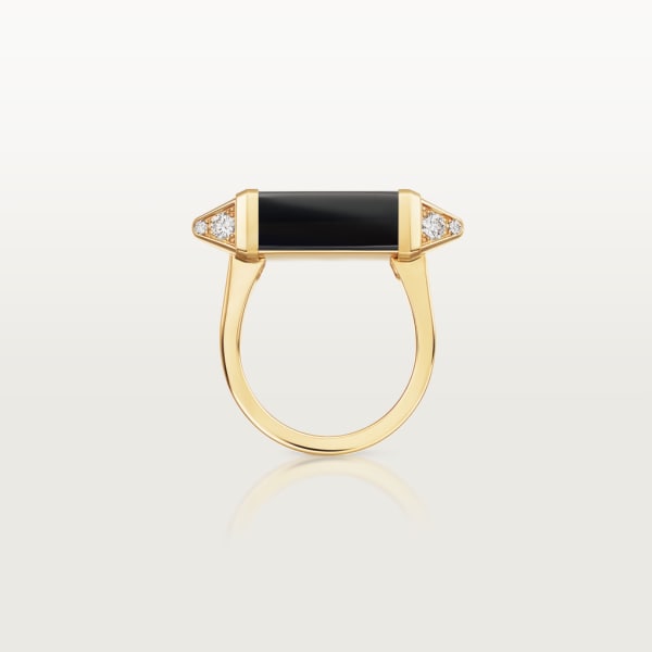 Les Berlingots de Cartier ring Yellow gold, onyx, diamond