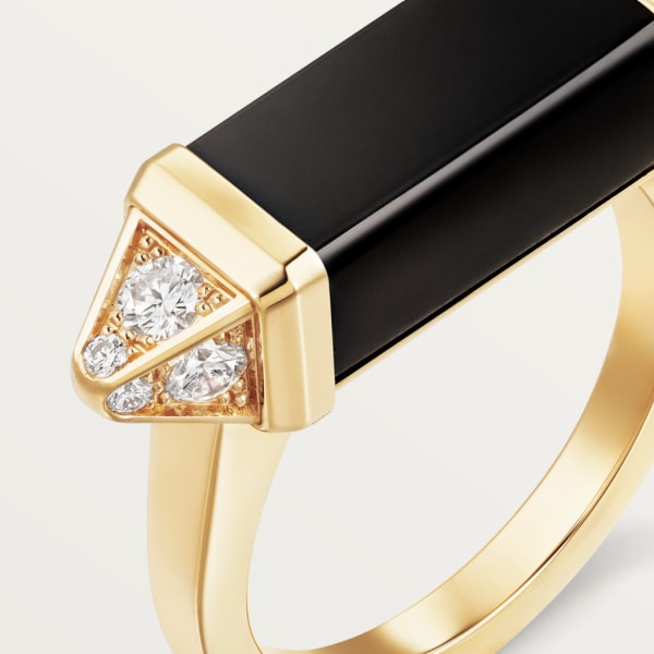 Les Berlingots de Cartier ring Yellow gold, onyx, diamond